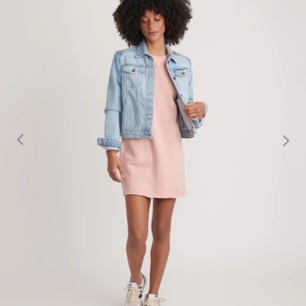MARINE LAYER Sweatshirt Dress Seashell Pink (M)